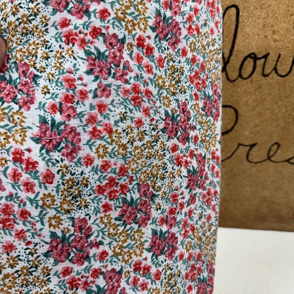 Vintage Fabric Material Textiles Floral Pink Green Brown 60 x 108 Inches - Picture 3 of 5